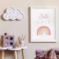 Preview: Geburtsposter "Regenbogen Pink" | Geburtstafel | Geburtsdaten | Geburtsbild | Geburt Geschenk